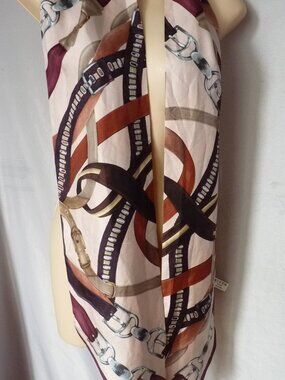 Bally belts double layer equestrian silk scarf